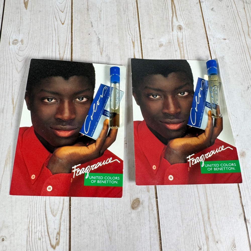 Vintage United Colors of Benetton Fragrance Samples Set of 2 Promo REF 3205